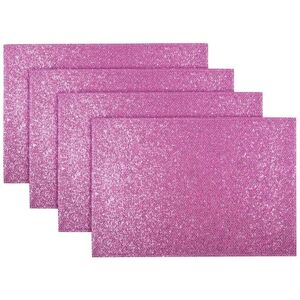 XS-Stock.com Ltd 4 Glitter Sparkle Placemats Dining Kitchen Table Mats - Pink XS-Stock.com Ltd 4 Glitter Sparkle Placemats Dining Kitchen Table Mats - Pink