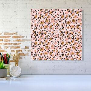 WRT Ltd Hand Drawn Pink Leopard Print Canvas - Large 30" x 30" WRT Ltd Hand Drawn Pink Leopard Print Canvas - Large 30" x 30"