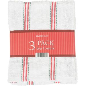 XS-Stock.com Ltd 3 Pack Christmas Tea Towels Striped Kitchen Cloth Dish Drying XS-Stock.com Ltd 3 Pack Christmas Tea Towels Striped Kitchen Cloth Dish Drying