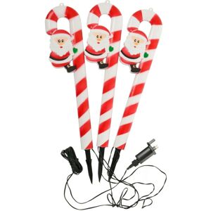 XS-Stock.com Ltd 3 Santa Candy Cane Christmas Pathway Lights Outdoor Garden Stakes XS-Stock.com Ltd 3 Santa Candy Cane Christmas Pathway Lights Outdoor Garden Stakes