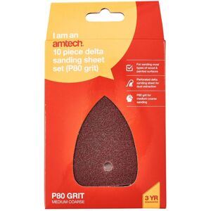 XS-Stock.com Ltd Amtech Delta Sanding Sheet Set 10 Piece - P80 Grit XS-Stock.com Ltd Amtech Delta Sanding Sheet Set 10 Piece - P80 Grit