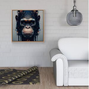 WRT Ltd Gorilla Face Splashart Framed Canvas - 30" x 30" - White WRT Ltd Gorilla Face Splashart Framed Canvas - 30" x 30" - White