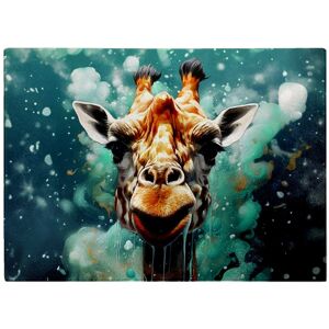 WRT Ltd Splashart Giraffe Face Glass Chopping Board WRT Ltd Splashart Giraffe Face Glass Chopping Board