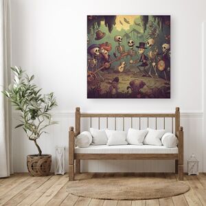 WRT Ltd Cartoonish Skeletons Having A Party Canvas - Medium 16" x 16" WRT Ltd Cartoonish Skeletons Having A Party Canvas - Medium 16" x 16"