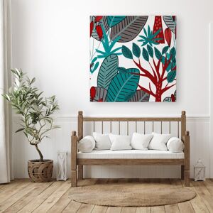 WRT Ltd Jungle Exotic Summer Tropical Leaves Canvas - Medium 16" x 16" WRT Ltd Jungle Exotic Summer Tropical Leaves Canvas - Medium 16" x 16"