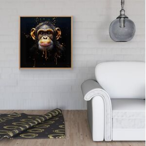 WRT Ltd Splashart Cheeky Chimp Face Framed Canvas - 16" x 16" - Pine WRT Ltd Splashart Cheeky Chimp Face Framed Canvas - 16" x 16" - Pine