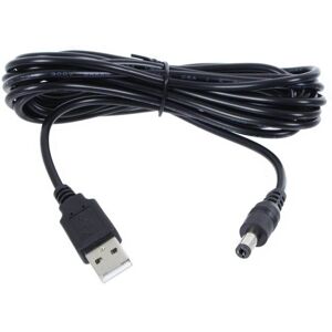 XS-Stock.com Ltd 3m Extra Long USB to 5mm DC Jack Power Cable Black XS-Stock.com Ltd 3m Extra Long USB to 5mm DC Jack Power Cable Black