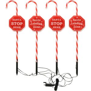 XS-Stock.com Ltd 4 Candy Cane Stop Signs Christmas Pathway Lights Garden Stakes XS-Stock.com Ltd 4 Candy Cane Stop Signs Christmas Pathway Lights Garden Stakes