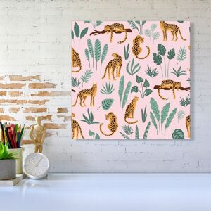 WRT Ltd Hand Drawn Leopards Canvas - Large 30" x 30" WRT Ltd Hand Drawn Leopards Canvas - Large 30" x 30"