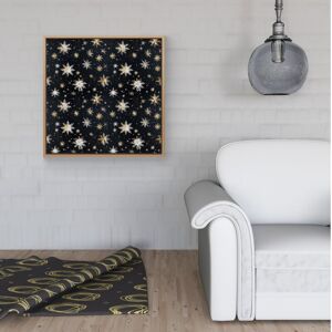 WRT Ltd Silver Gold Snowflake Pattern Framed Canvas - 16" x 16" - Pine WRT Ltd Silver Gold Snowflake Pattern Framed Canvas - 16" x 16" - Pine