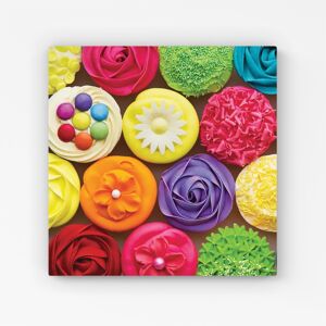 WRT Ltd Bright Colourful Cupcakes Canvas - Extra Large 40" x 40" WRT Ltd Bright Colourful Cupcakes Canvas - Extra Large 40" x 40"