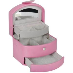 XS-Stock.com Ltd Small Faux Leather Jewellery Box With Three Drawers - Pink XS-Stock.com Ltd Small Faux Leather Jewellery Box With Three Drawers - Pink