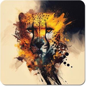 WRT Ltd Cheetah Face Splashart Coasters WRT Ltd Cheetah Face Splashart Coasters