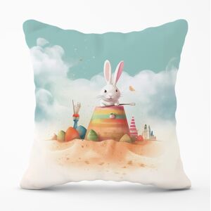 WRT Ltd White Rabbit On A Beach Holiday Cushions - 45cm x 45cm WRT Ltd White Rabbit On A Beach Holiday Cushions - 45cm x 45cm