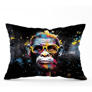WRT Ltd Coloured Splashart Monkey Face Cushions - 33cm x 48cm WRT Ltd Coloured Splashart Monkey Face Cushions - 33cm x 48cm