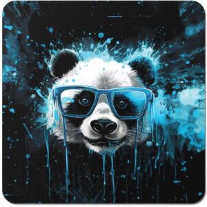 WRT Ltd Blue Splashart Panda Face Coasters WRT Ltd Blue Splashart Panda Face Coasters