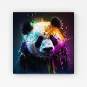WRT Ltd Panda Face Splashart Colourful Canvas - Extra Large 40" x 40" WRT Ltd Panda Face Splashart Colourful Canvas - Extra Large 40" x 40"
