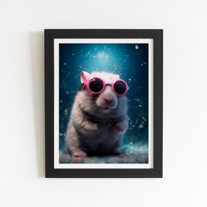 WRT Ltd Splashart DoorMouse with Pink Glasses Art Prints - 8" x 10" - Black frame WRT Ltd Splashart DoorMouse with Pink Glasses Art Prints - 8" x 10" - Black frame
