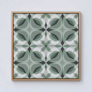 WRT Ltd Geometric Green Grey Framed Canvas - 10" x 10" - Pine WRT Ltd Geometric Green Grey Framed Canvas - 10" x 10" - Pine