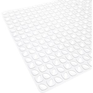 XS-Stock.com Ltd Bath Mat With Safety Suction Cups Geometric Pattern 70 x 40cm - White XS-Stock.com Ltd Bath Mat With Safety Suction Cups Geometric Pattern 70 x 40cm - White