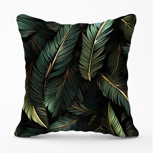 WRT Ltd Green and Gold Leaves Cushions - 45cm x 45cm WRT Ltd Green and Gold Leaves Cushions - 45cm x 45cm