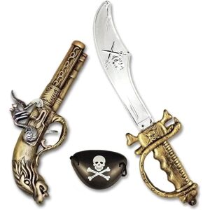 Why Not Shop UK Ltd 3-Piece Pirate Fancy Dress Set Gun Sword And Eye-Patch Why Not Shop UK Ltd 3-Piece Pirate Fancy Dress Set Gun Sword And Eye-Patch