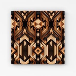 WRT Ltd Black And Brown Intricate Pattern Canvas - Extra Large 40" x 40" WRT Ltd Black And Brown Intricate Pattern Canvas - Extra Large 40" x 40"
