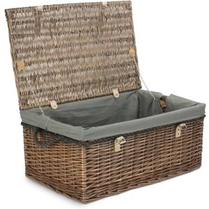 Red Hamper 62cm Antique Wash Picnic Basket - Grey Red Hamper 62cm Antique Wash Picnic Basket - Grey
