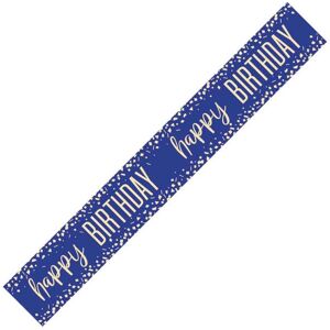 Why Not Shop UK Ltd Happy Birthday Foil Banner Blue And Gold Confetti 9 Foot Long Why Not Shop UK Ltd Happy Birthday Foil Banner Blue And Gold Confetti 9 Foot Long