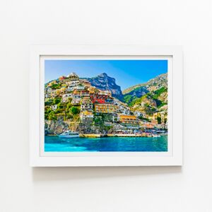 WRT Ltd Summer In Postiano, Amalfi Coast, Italy Art Prints - 8" x 10" - White frame WRT Ltd Summer In Postiano, Amalfi Coast, Italy Art Prints - 8" x 10" - White frame