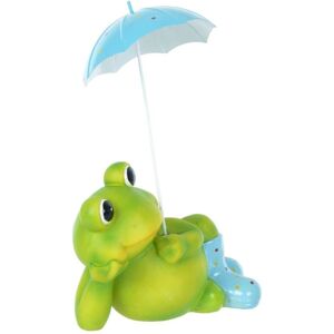 XS-Stock.com Ltd Frog With Umbrella Garden Ornament Novelty Outdoor 32cm - Blue XS-Stock.com Ltd Frog With Umbrella Garden Ornament Novelty Outdoor 32cm - Blue