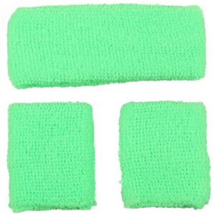 XS-Stock.com Ltd Sweatband & Wristbands Set Neon 80s Fitness Fancy Dress - Neon Green XS-Stock.com Ltd Sweatband & Wristbands Set Neon 80s Fitness Fancy Dress - Neon Green