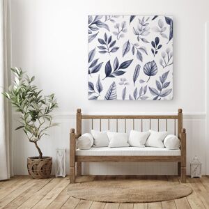 WRT Ltd Grey Hand Drawn Leaves Canvas - Large 30" x 30" WRT Ltd Grey Hand Drawn Leaves Canvas - Large 30" x 30"