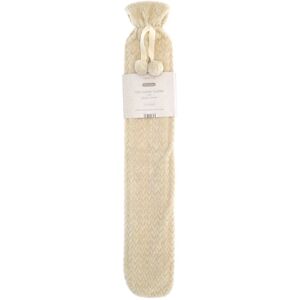 XS-Stock.com Ltd Long Hot Water Bottle Plush Lattice Effect Fleece Cover 2 Litre - Natural XS-Stock.com Ltd Long Hot Water Bottle Plush Lattice Effect Fleece Cover 2 Litre - Natural