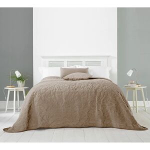 XS-Stock.com Ltd Alexa Bedspread Plush Velvet Quilted Style Combi Size 240 x 260cm - taupe XS-Stock.com Ltd Alexa Bedspread Plush Velvet Quilted Style Combi Size 240 x 260cm - taupe