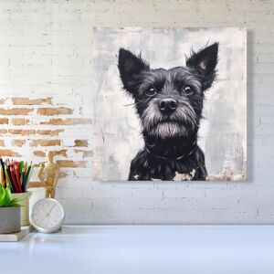 WRT Ltd Banksy Inspired Little Terrier Dog Canvas - Medium 16" x 16" WRT Ltd Banksy Inspired Little Terrier Dog Canvas - Medium 16" x 16"