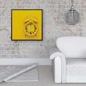 WRT Ltd Yellow Alarm Clock Framed Canvas - 16" x 16" - Black WRT Ltd Yellow Alarm Clock Framed Canvas - 16" x 16" - Black