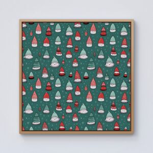 WRT Ltd Hand Drawn Joyful Santa Hats Framed Canvas - 10" x 10" - Pine WRT Ltd Hand Drawn Joyful Santa Hats Framed Canvas - 10" x 10" - Pine