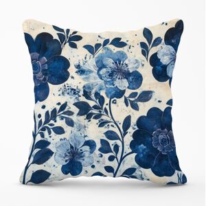 WRT Ltd Blue Floral Painting Cushions - 33cm x 48cm WRT Ltd Blue Floral Painting Cushions - 33cm x 48cm