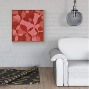 WRT Ltd Red Circle Pattern Framed Canvas - 30" x 30" - Pine WRT Ltd Red Circle Pattern Framed Canvas - 30" x 30" - Pine