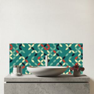 WRT Ltd Geometric Pattern Design Glass Bathroom Splashback WRT Ltd Geometric Pattern Design Glass Bathroom Splashback