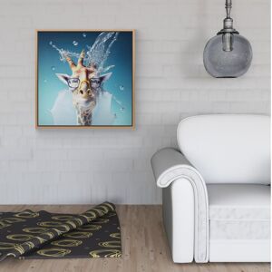WRT Ltd Giraffe Splashart Framed Canvas - 16" x 16" - Pine WRT Ltd Giraffe Splashart Framed Canvas - 16" x 16" - Pine