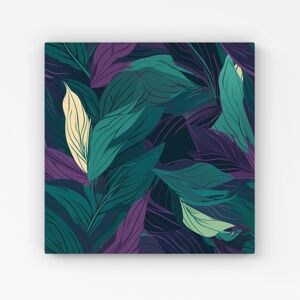 WRT Ltd Green Purple Tropical Leaves Canvas - Extra Large 40" x 40" WRT Ltd Green Purple Tropical Leaves Canvas - Extra Large 40" x 40"