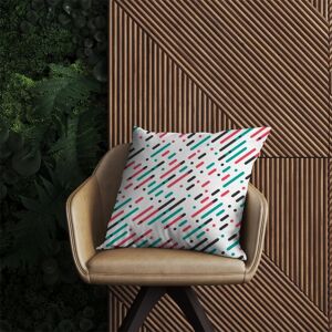 WRT Ltd Overlapping Coloured Diagonal Lines Outdoor Cushion - 60cm x 60cm WRT Ltd Overlapping Coloured Diagonal Lines Outdoor Cushion - 60cm x 60cm