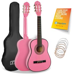 NORMANS (BURTON UPON TRENT) LIMITED 3rd Avenue 1/2 Size Classical Guitar Pack - Pink NORMANS (BURTON UPON TRENT) LIMITED 3rd Avenue 1/2 Size Classical Guitar Pack - Pink