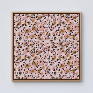 WRT Ltd Hand Drawn Pink Leopard Print Framed Canvas - 10" x 10" - Pine WRT Ltd Hand Drawn Pink Leopard Print Framed Canvas - 10" x 10" - Pine