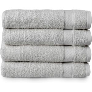 XS-Stock.com Ltd Welhome 4 Bath Towels Set Soft Quick Dry Cotton - Silver XS-Stock.com Ltd Welhome 4 Bath Towels Set Soft Quick Dry Cotton - Silver