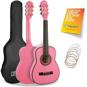 NORMANS (BURTON UPON TRENT) LIMITED 3rd Avenue 1/4 Size Classical Guitar Pack - Pink NORMANS (BURTON UPON TRENT) LIMITED 3rd Avenue 1/4 Size Classical Guitar Pack - Pink