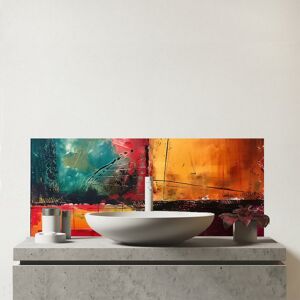 WRT Ltd Quadrant Fusion: Colours In Conflict Glass Bathroom Splashback WRT Ltd Quadrant Fusion: Colours In Conflict Glass Bathroom Splashback