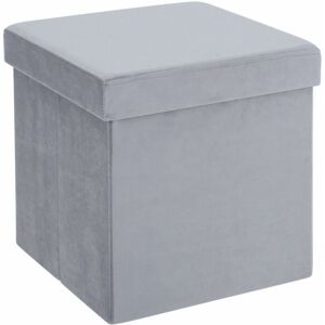 XS-Stock.com Ltd Hodge & Hodge Velvet Effect Storage Ottoman With Lid - Light Grey XS-Stock.com Ltd Hodge & Hodge Velvet Effect Storage Ottoman With Lid - Light Grey